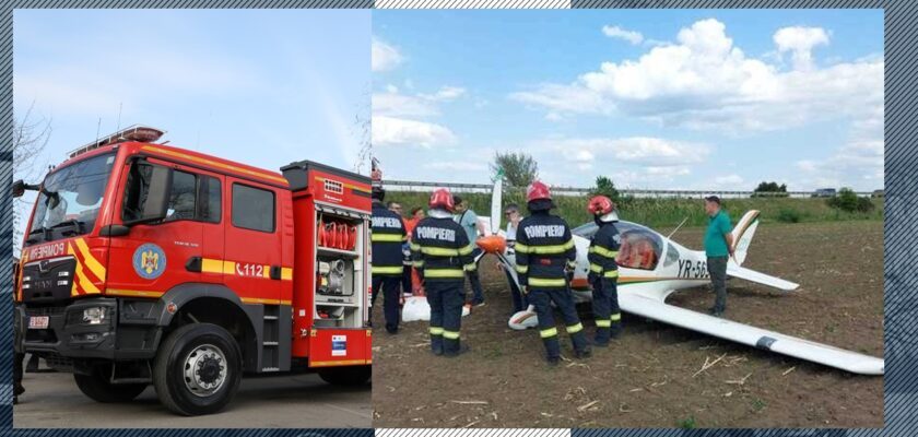Un avion utilitar a aterizat în brazdă în Suceava. Nu au fost victime